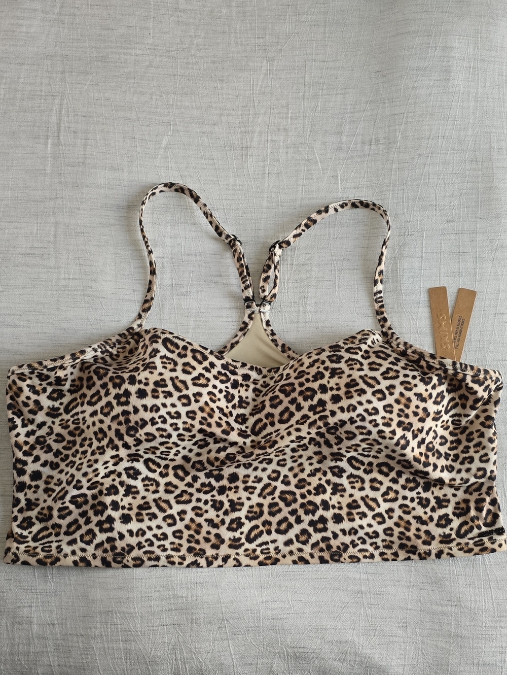 SKIMS Signature Swim Cami Tank Top Size:4X Champagne Leopard